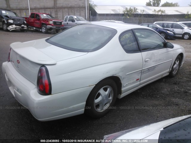 2G1WX12K839297130 - 2003 CHEVROLET MONTE CARLO SS WHITE photo 4