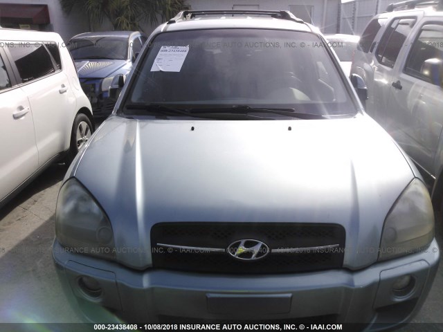 KM8JN72D36U293209 - 2006 HYUNDAI TUCSON Light Blue photo 6