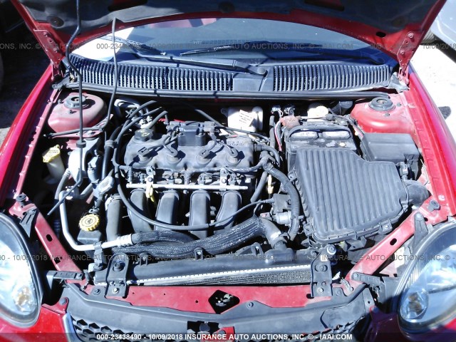 1B3ES26C23D245135 - 2003 DODGE NEON SE RED photo 10