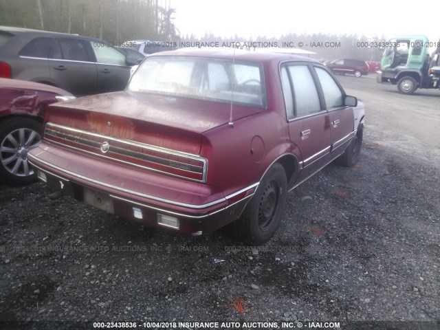 1G4NV54U4MM207499 - 1991 BUICK SKYLARK RED photo 4