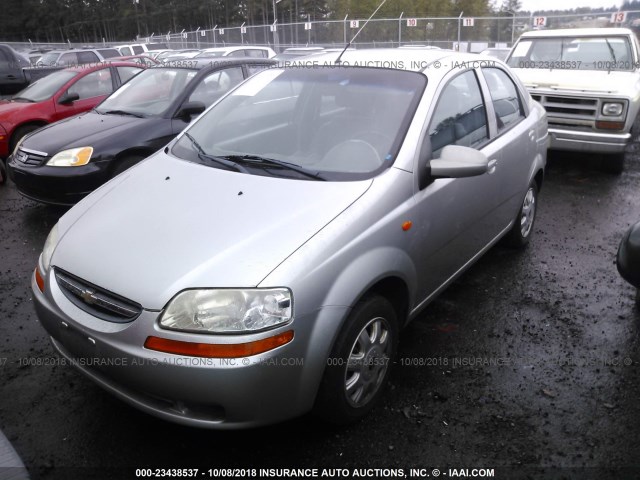 KL1TJ52684B261743 - 2004 CHEVROLET AVEO LS SILVER photo 2