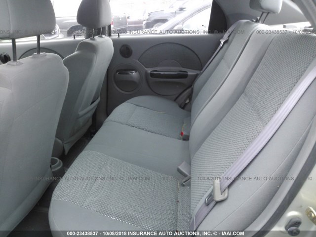 KL1TJ52684B261743 - 2004 CHEVROLET AVEO LS SILVER photo 8