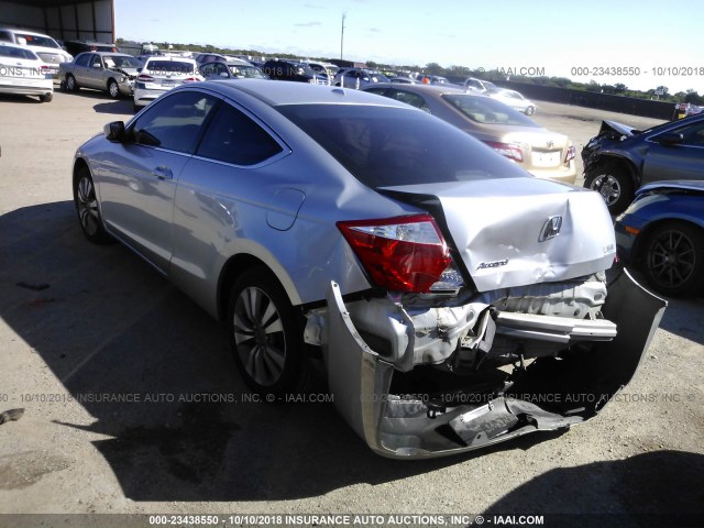 1HGCS12898A001395 - 2008 HONDA ACCORD EXL SILVER photo 3