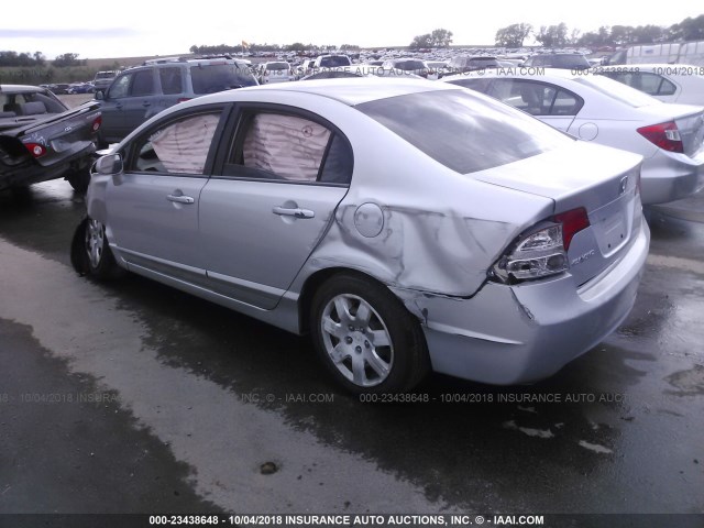 1HGFA16516L101993 - 2006 HONDA CIVIC LX SILVER photo 3