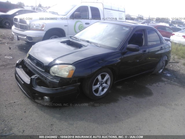 JF1GD29604H500551 - 2004 SUBARU IMPREZA WRX BLACK photo 2