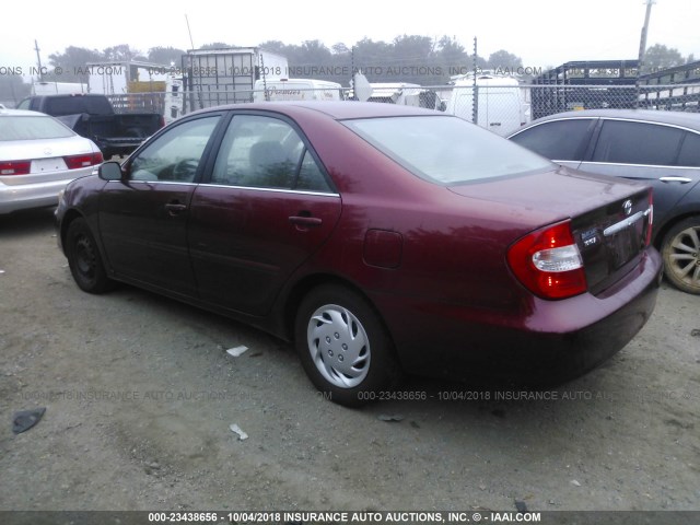 4T1BE32KX3U260084 - 2003 TOYOTA CAMRY LE/XLE/SE Bordo foto 3