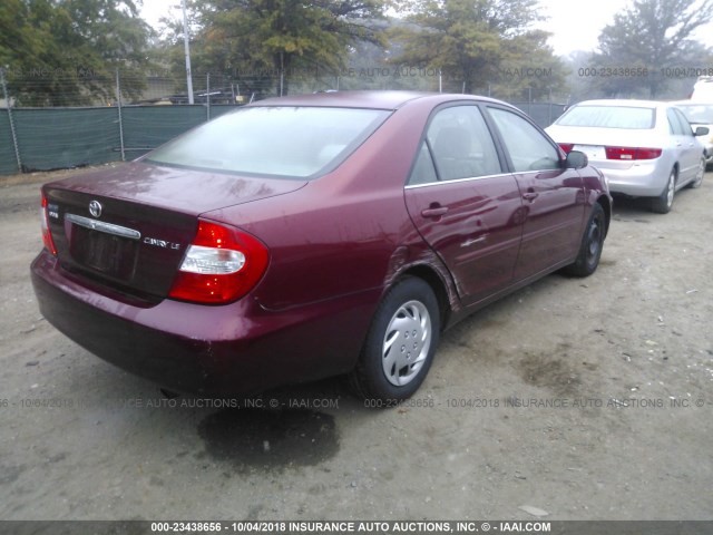 4T1BE32KX3U260084 - 2003 TOYOTA CAMRY LE/XLE/SE Bordo foto 4