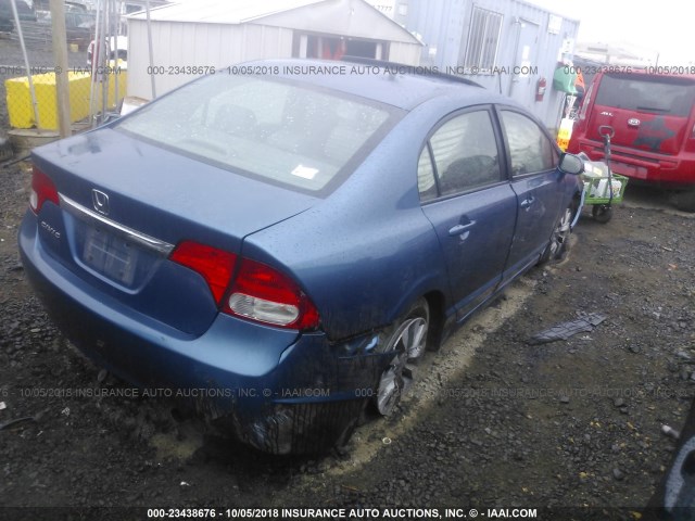 19XFA16919E008387 - 2009 HONDA CIVIC EXL ლურჯი ფოტო 4