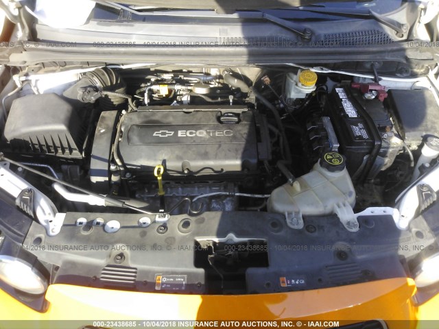 1G1JA6SH3D4205018 - 2013 CHEVROLET SONIC LS 橙色 照片 10