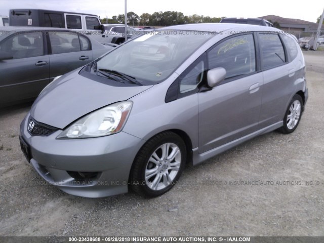 JHMGE88439S067343 - 2009 HONDA FIT SPORT SILVER photo 2