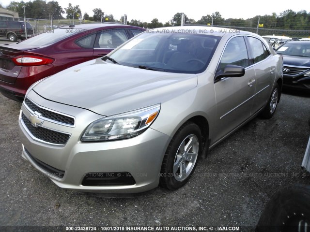1G11B5SA7DF210690 - 2013 CHEVROLET MALIBU LS ოქროსფერი ფოტო 2