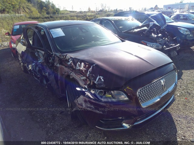 1LN6L9UK7J5600032 - 2018 LINCOLN CONTINENTAL  MAROON photo 1