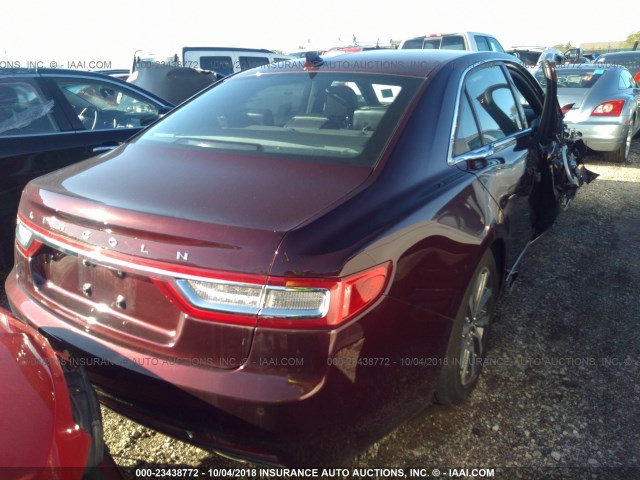 1LN6L9UK7J5600032 - 2018 LINCOLN CONTINENTAL  MAROON photo 4