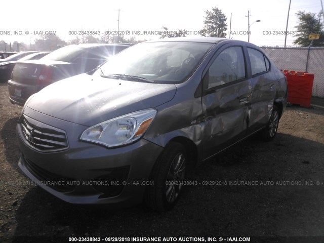 ML32F3FJ8JHF00442 - 2018 MITSUBISHI MIRAGE G4 ES Сұр фото 2