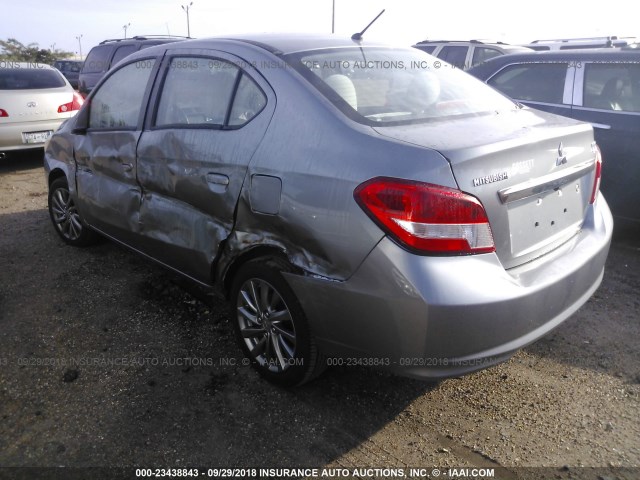 ML32F3FJ8JHF00442 - 2018 MITSUBISHI MIRAGE G4 ES Сұр фото 3