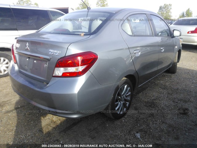 ML32F3FJ8JHF00442 - 2018 MITSUBISHI MIRAGE G4 ES Сұр фото 4