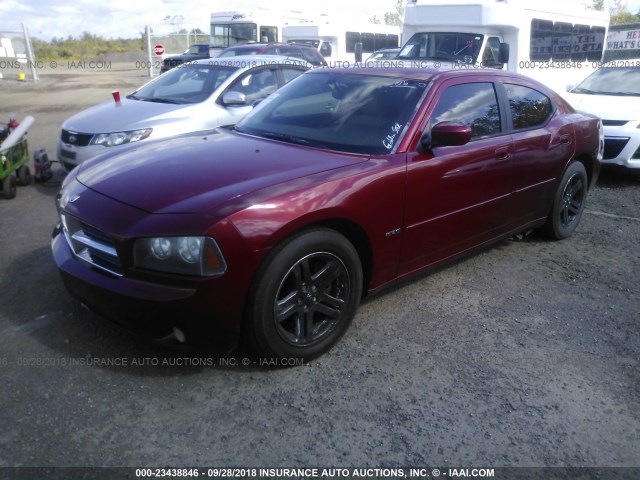 2B3KA53H46H173448 - 2006 DODGE CHARGER R/T RED photo 2