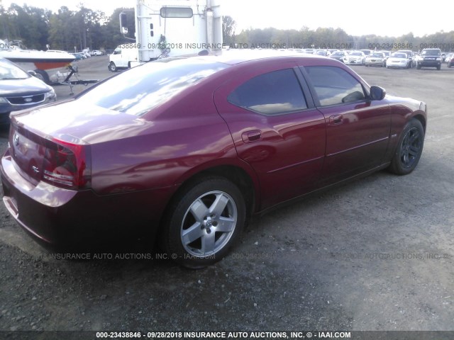 2B3KA53H46H173448 - 2006 DODGE CHARGER R/T RED photo 4