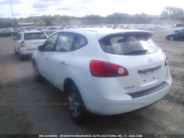 JN8AS5MT2BW189397 - 2011 NISSAN ROGUE S/SV/KROM WHITE photo 3