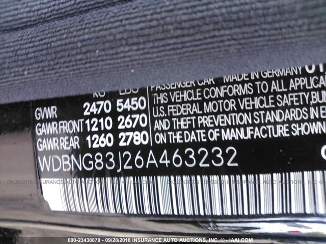 WDBNG83J26A463232 - 2006 MERCEDES-BENZ S 430 4MATIC BLACK photo 9