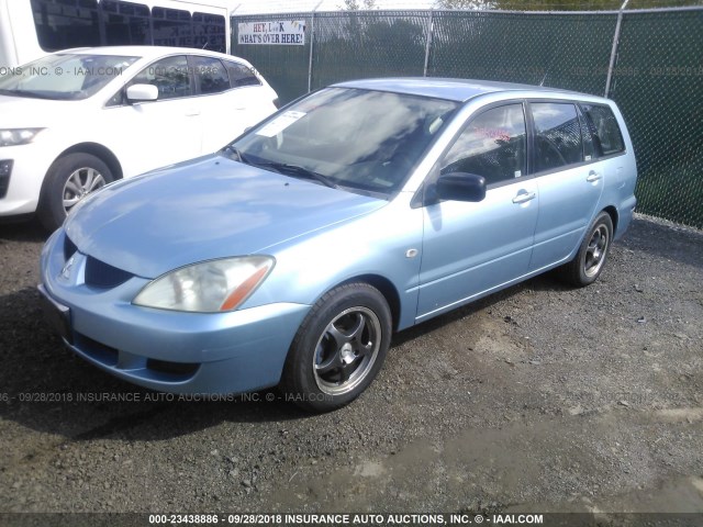 JA3AD29F34U036256 - 2004 MITSUBISHI LANCER LS BLUE photo 2