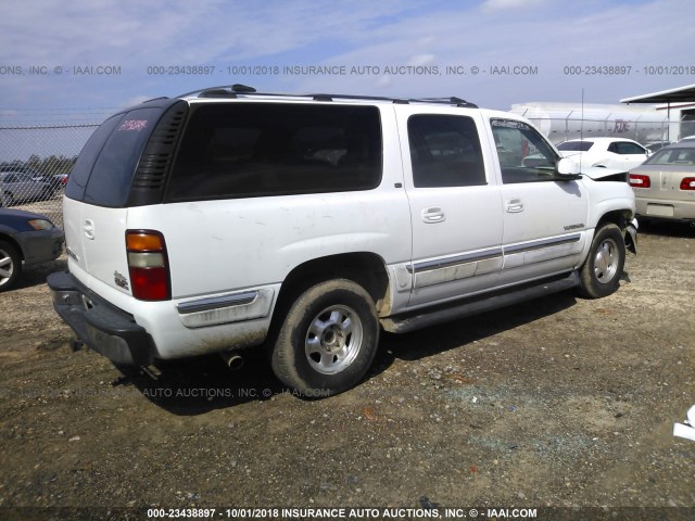 3GKEC16T21G266500 - 2001 GMC YUKON XL C1500 WHITE photo 4