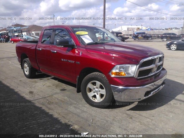 1D7RV1GT4BS617381 - 2011 DODGE RAM 1500 RED photo 1