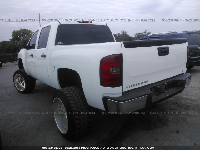 3GCPKSE71DG363192 - 2013 CHEVROLET SILVERADO K1500 LT WHITE photo 3