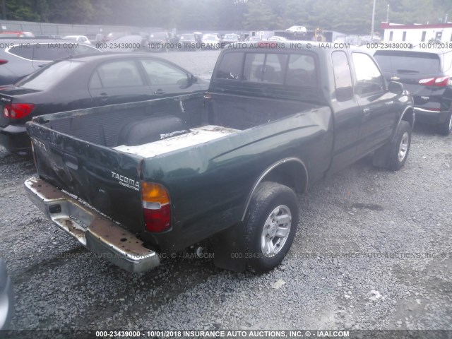 4TASM92N6XZ417991 - 1999 TOYOTA TACOMA XTRACAB PRERUNNER GREEN photo 4