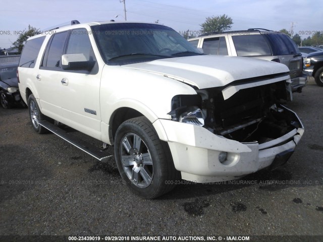 1FMFK20568LA12591 - 2008 FORD EXPEDITION EL LIMITED WHITE photo 1