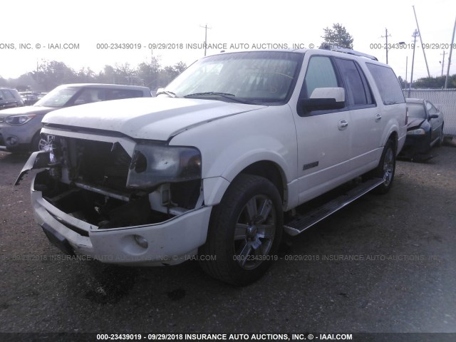 1FMFK20568LA12591 - 2008 FORD EXPEDITION EL LIMITED WHITE photo 2