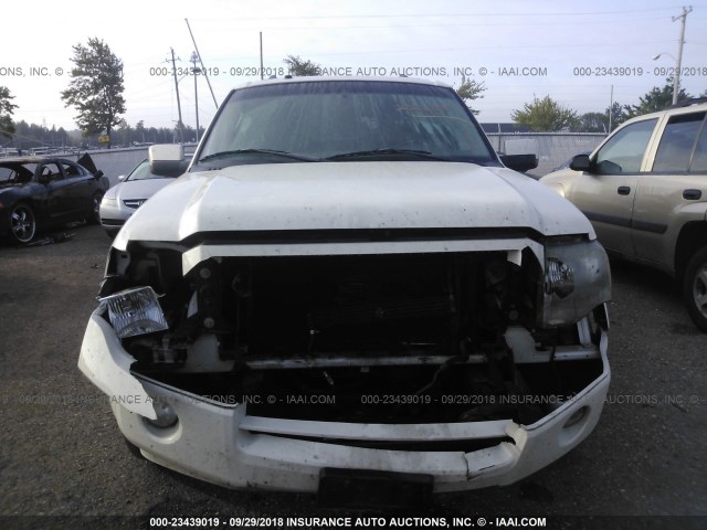 1FMFK20568LA12591 - 2008 FORD EXPEDITION EL LIMITED WHITE photo 6