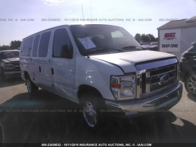 1FMNE1BW0CDA42546 - 2012 FORD ECONOLINE E150 WAGON WHITE photo 1