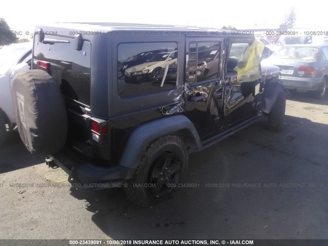 1C4HJWFG4CL205265 - 2012 JEEP WRANGLER UNLIMITE RUBICON BLACK photo 4