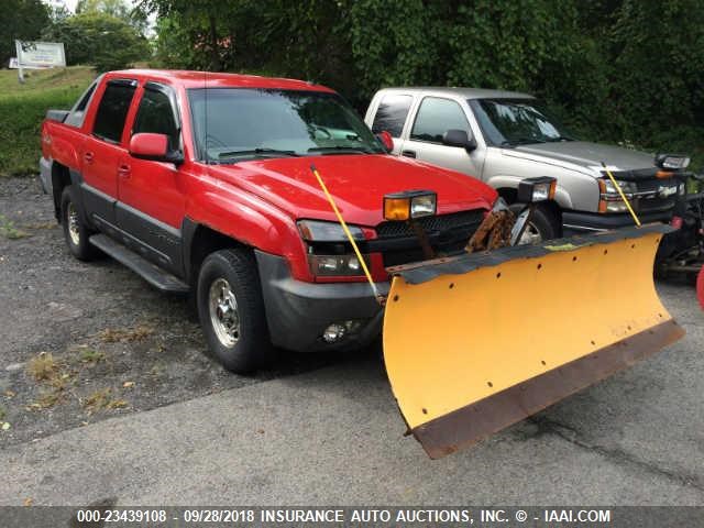 3GNGK23G43G287072 - 2003 CHEVROLET AVALANCHE K2500 RED photo 1