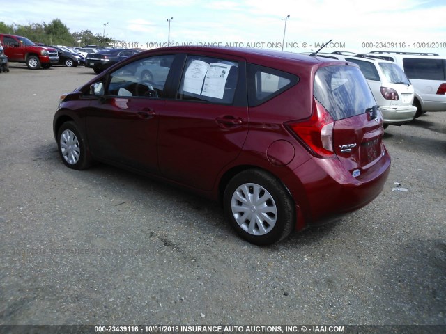 3N1CE2CPXFL438445 - 2015 NISSAN VERSA NOTE S/S PLUS/SV/SL/SR RED photo 3
