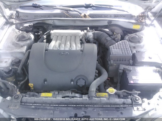 KMHWF35H35A147287 - 2005 HYUNDAI SONATA GLS/LX SILVER photo 10