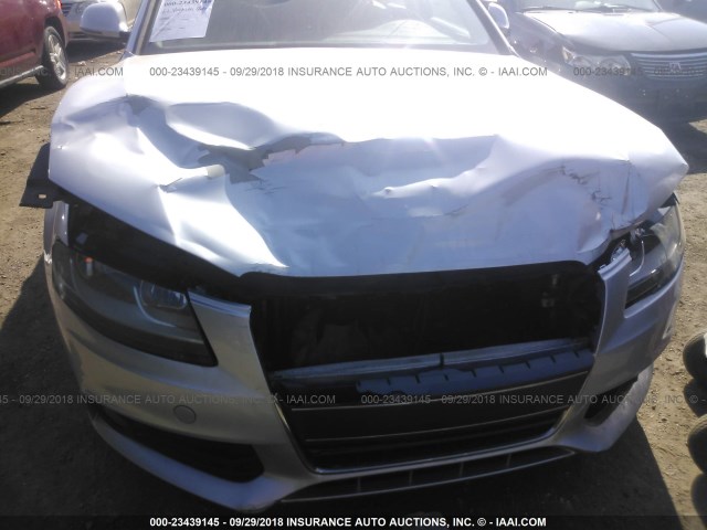 WAULF78K39N013476 - 2009 AUDI A4 2.0T QUATTRO SILVER photo 6