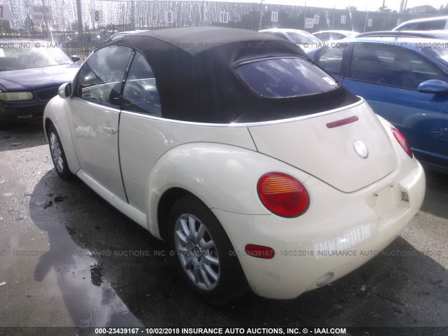 3VWCM31Y54M337142 - 2004 VOLKSWAGEN NEW BEETLE GLS 奶油色 照片 3