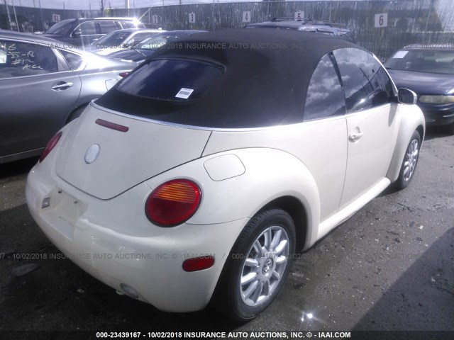 3VWCM31Y54M337142 - 2004 VOLKSWAGEN NEW BEETLE GLS 奶油色 照片 4