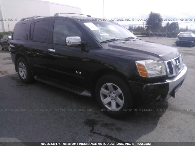 5N1AA08A85N730534 - 2005 NISSAN ARMADA SE/LE BLACK photo 1