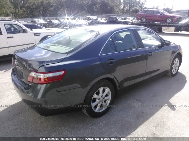 4T1BE46K08U260313 - 2008 TOYOTA CAMRY CE/LE/XLE/SE GRAY photo 4