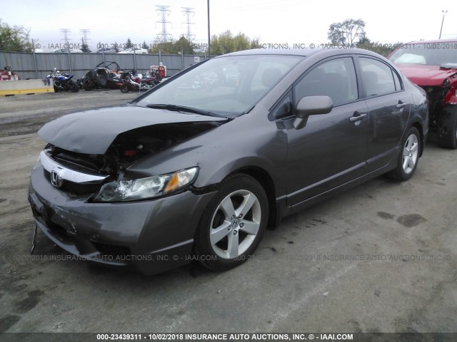 19XFA1F63BE037501 - 2011 HONDA CIVIC LX-S GRAY photo 2