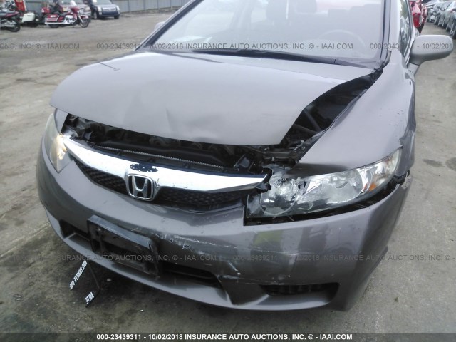 19XFA1F63BE037501 - 2011 HONDA CIVIC LX-S Grau Foto 6