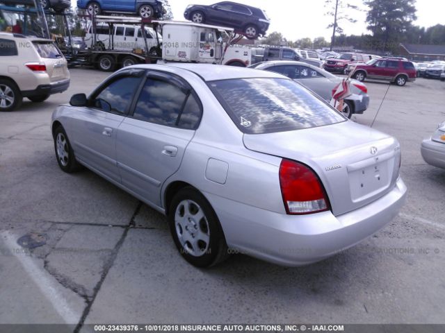 KMHDN45D33U630934 - 2003 HYUNDAI ELANTRA GLS/GT SILVER photo 3