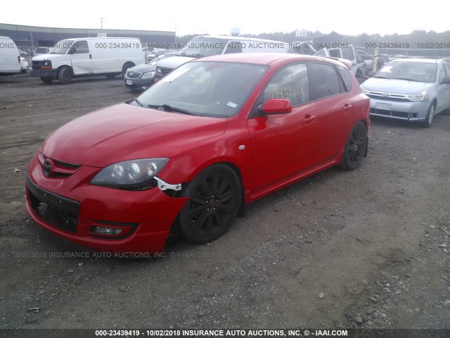 JM1BK34L971659417 - 2007 MAZDA SPEED 3 RED photo 2