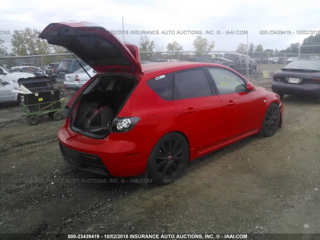JM1BK34L971659417 - 2007 MAZDA SPEED 3 RED photo 4