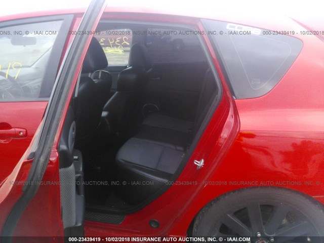 JM1BK34L971659417 - 2007 MAZDA SPEED 3 RED photo 8