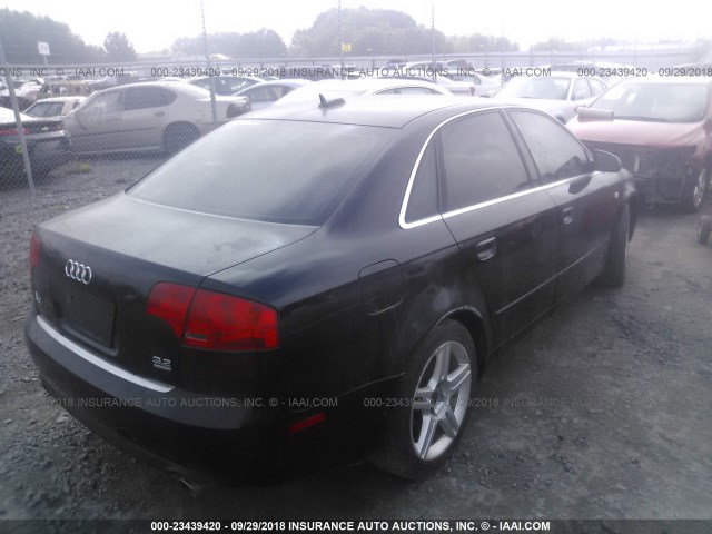 WAUDG78E66A054909 - 2006 AUDI A4 3.2 QUATTRO BLACK photo 4