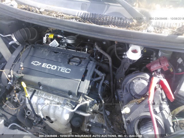 1G1JA6SH2D4107145 - 2013 CHEVROLET SONIC LS 灰色 照片 10